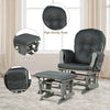 Nursing Glider Rocking Chair Reclining Maternity Chair W/Footstool Baby Nursery