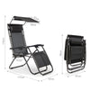 Mondeer 2 x Zero Gravity Recliner Chair Sun Lounge Outdoor Garden Folding Patio