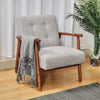 1/2 Seater Loveseat Fabric Upholstered Lounge Arm Chair Sofa Chair Couch Wooden