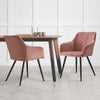 2 Pcs Dining Chairs Armchair PU / Velvet Kitchen Dining Room Restaurant Office