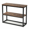 Console Table Sofa Table with Storage Shelves 3-Tier Industrial Entrance Table