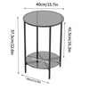 Modern Round Tempered Glass Coffee Table Accent End Table Apartment Space Saving