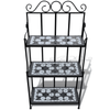 3 Tier Garden Plant Stand Plant Holder Display Shelf Terracotta Mosaic Pattern