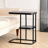Sofa Side Table C Shaped Coffee End Table Marbling Bedroom Lamp Desk Night Stand