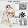 Baby Highchair Toddler Feeding Seat Foldable Adjustable Baby Dinning Table Chair