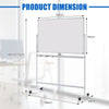 Rolling White Board Reversible Dry Erase Board Height Adjustable Whiteboard