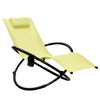 Orbital Lounger Outdoor Patio Rocking Chair Folding Zero-Gravity Rocker W/Pillow