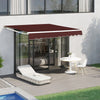 Outdoor Garden Awning Manual Canopy Patio Retractable Sun Shade Shelter400X300cm