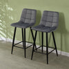 2 Pcs Bar Stools Breakfast Pub Chair Velvet Metal Legs Kitchen 65 cm Seat High