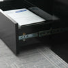 Coffee Table Storage High Gloss 2 Drawers Living Room Furniture White Black UK