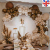136Pcs/Set Coffee Balloons Garland Birthday Wedding Arch Skin Latex Baby Shower