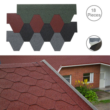 Hexagonal Roofing Felt Shingles Tiles Roof Asphalt Shed Houses Log House Cabins