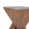 Modern Lightweight Concrete Accent Table Engineered Wood X-shape 30.5x30.5x46cm