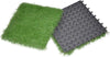 Artificial Grass Turf Interlocking Tile Squares,18 Tiles Pack Fake Lawn Decking
