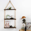 3 Tier Wall Hanging Shelves Distressed Wood Floating Shelf Window Plant Hanger