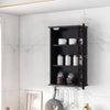 Louvered Bathroom Wall Cabinet Wall Mounted Storage Organizer Adjustable Shelves