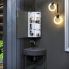 Bathroom Mirror Cabinet 300×600mm with Storage Stainless Steel Corner Cupboard