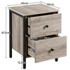 Bedside Table with 2 Drawers,End Table with Storage for Living Room/Bedroom,G
