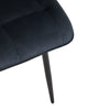 2 Pcs Black Velvet Dining Chairs with Backrest＆Padded Seat Living Room Modern