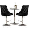 Crushed Velvet Bar Chair Swivel Kitchen Stool Barstool Armchair with Chrome Base
