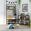 3Tier Industrial Console Side Table with Iron Tube Frame for Hallway Living Room
