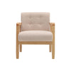 Solid Wooden Frame Single Armchair Tufted Button Chair Sofa Fireside Accent Seat