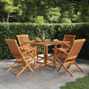 5 Piece Folding Outdoor Dining Set Solid Wood Teak L7E7