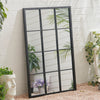 Large 90cm Window Garden Mirror Metal Frame Indoor Outdoor Arch Floral Decor