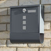 Outdoor Wall Mounted Mailbox Lockable Steel Mail Letter Post Secure Box Postbox