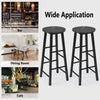 Set of 2 Bar Stools Faux Marble Pub Chair Round Kitchen Dining Chair W/ Footrest