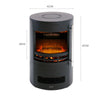 Freestanding Electric Fireplace Realistic LED Flame Room Warmer 2 Heat Settings