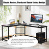Large L-Shaped Corner Computer Desk PC Laptop Table Workstation with CPU Stand