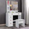 Dressing Table With Mirror Modern Makeup Desk Bedroom Vanity Table Set + Stool