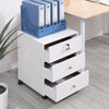 White Mobile 3 Drawers Filing Pedestal Cabinets File Chest Storage Wooden Office