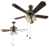 42inch LED Ornate Ceiling Fan with Light W/Pull Switch 3 Speed Levels Furniture