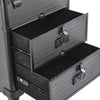 Large Makeup Trolley Case Mobile Beauty Vanity Hairdressing Case W/ Drawer Black