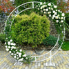 Round Metal Wedding Arch Frame Moongate Base Garden Arbor Flowers Balloon Stand