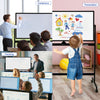 Double-Sided Magnetic Mobile Whiteboard Adjustable Mobile Rolling Erase Board