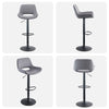 Set of 2 Faux Leather Bar Stools Swivel Gas Lift Foot Rest Pub Chair Brown Grey