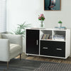 Mobile File Cabinet Modern Wood Floor Standing Cupboard with Drawer Home Office