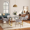 Rectangle Dining Table with TemperedGlass Top Kitchen Furniture Breakfast Dinner