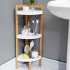 3 Tier Wooden Freestanding Corner Shelf Rack Storage Caddy Organizer Bathroom