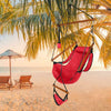 Hammock Hanging Chair Air Deluxe Sky Swing Outdoor/Indoor Chair Solid Wood Red