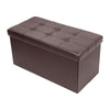 Faux Leather Folding Ottoman Storage Bench Perfect Toy and Shoes Living Room BN