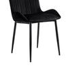 Set of 2 Dining Chairs Velvet Padded Seat Metal Legs High Back Chairs Kitchen UK