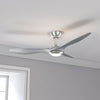 52" Ceiling Fans with Light Remote LED Tricolor Ceiling Lamp Dimmable 6 Speed UK