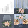 60/80/100cm Clear Tall Flower Stand Pedestal Plinth Display Cake Holder Wedding