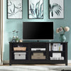 TV Stand for TVs up to 55 Inches Wooden 6 Storage Compartments TV Cabinet Table