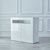 Modern Cabinet High Gloss Doors Cupboard Matt Sideboard LED Storage White Black