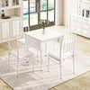 Foldable Dining Table and Chairs PU Leather Padded Seat Kitchen Home Furniture